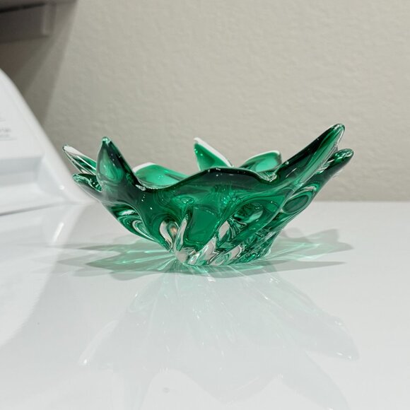 Vintage Bohemian Czech Chribska Art glass Bowl by Joseph Hospodka - Picture 11 of 11